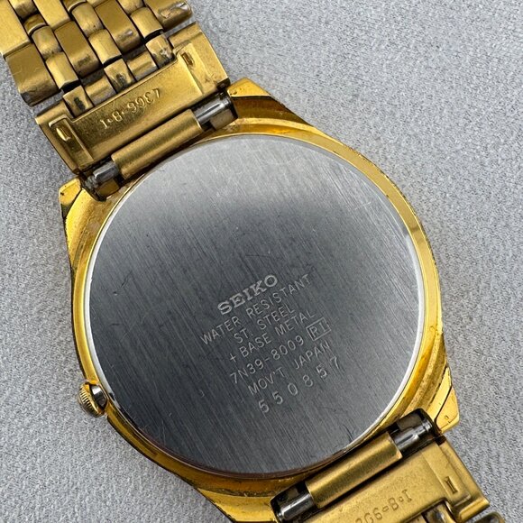 Exquisite Vintage SEIKO Quartz Japan Movement Gold Watch - Picture 7 of 8